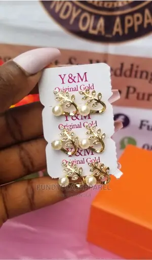 Gold Female Pin Earrings