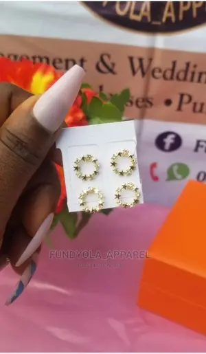 Gold Pin Earrings