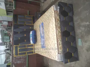 Quality 4.5by6 Upholstery Padded Bed Frame With One Bed Side