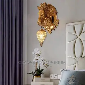 Resin Horse Luxury Wall Gold Sconce Light