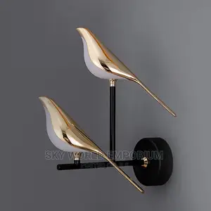 Nordic Double Bird LED Wall Lamp Indoor Bedside