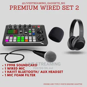 Wired Setup for Live Streaming With Soundcard Mic Headset