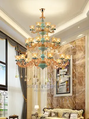Three-Story Staircase Villa Chandelier