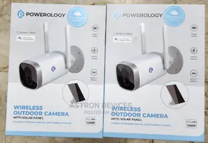 Powerology Wireless Outdoor Camera With Solar Panel