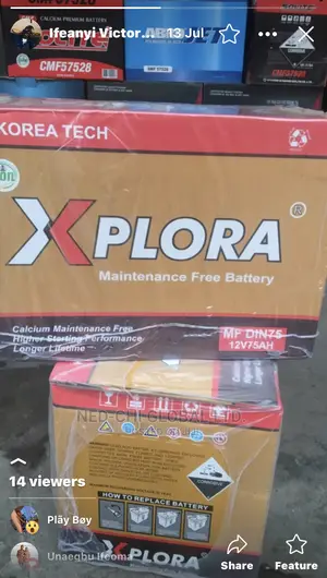 Quality Dry Cell 12volt 75ahs Sunfit and Xplora for Cars