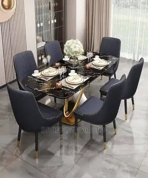 Marble 6 Seater Dining Set