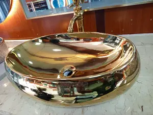 Golden Countertop Wash Hands Basin Available
