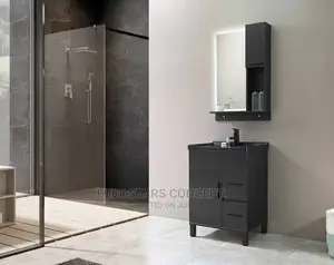 Black Cabinet Wash Hand Basin With Carbord