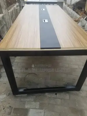 10 Seater Conference Table With Metal Leg and Cable Lead