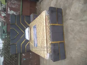 Quality 4.5by6 Upholstery Padded Bed Frame With One Bed Side