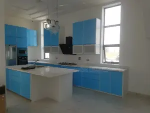 L-Shape Kitchen Cabinet and Island