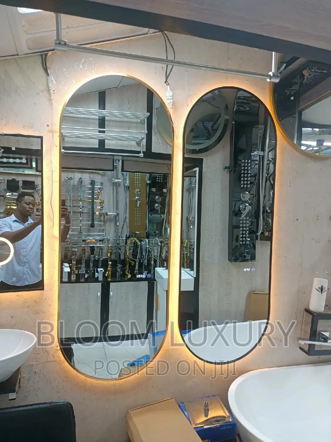 3 Color Framed LED Salon Mirror
