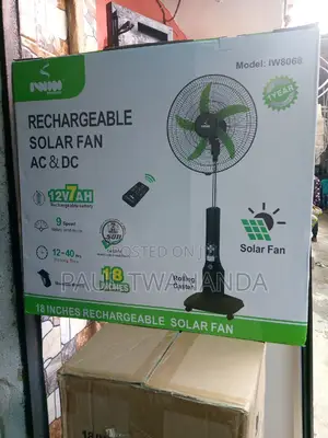 Ac/Dc Fan It Can Use Solar Panels and Also Use Electricity