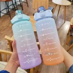 2000ml Rainbow Motivational Water Bottle
