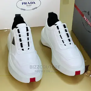 Original PRADA White Sneakers Available in Store