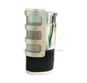 COHIBA 3 Jet Lighter Silver-Black