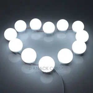 Headlight USB Leds Mirror Lights Kit With 12 Bulbs 3 Modes