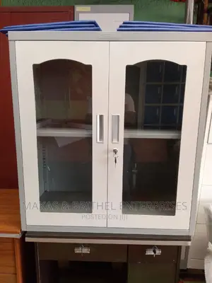 Glass Fronted by Two Steps File Cabinet