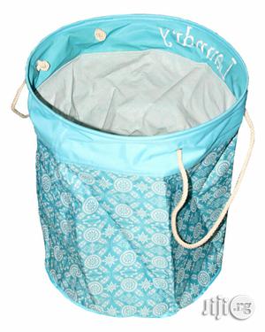 Aqua Marine Laundry Basket