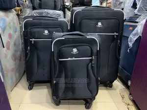 Set of Quality Light Weight Silver Polo Traveling Luggage