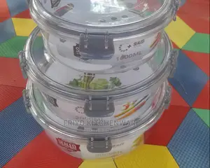 3pcs Transparent Bowl for Salid/Fridge