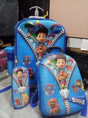 Set of 4 in 1 Paw 16 Inch Kids Children's Trolley School Bag