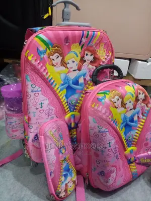 Set of 4 in 1 16 Inch Princess Children's Trolley School Bag