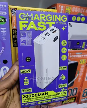 Remax Power Bank Type-c + 3USB 22.5W 20000mah (RPP-292)