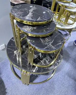 Center Table With Sides Stools