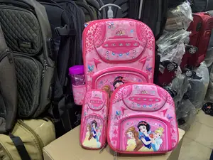 4n1 Cartoon Character Pink Kids Backpack