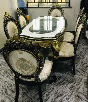 Classic Royal Dining Table With 6 Chairs