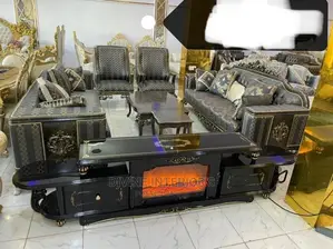 Luxurious TV Stand With Fire Flamed Lights