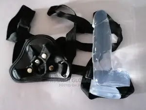 7 Inch Dildo With Belt Transparent Suction Clitoris Sex Toy
