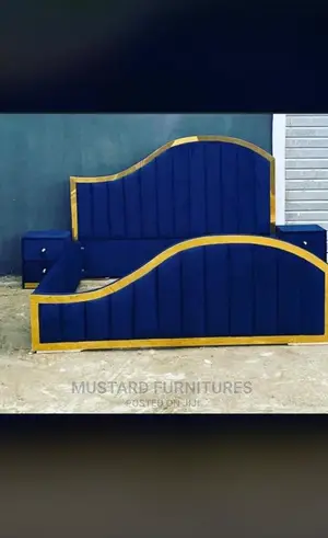 Modern 6 X 6ft High Back Rest Padded Bedframe.