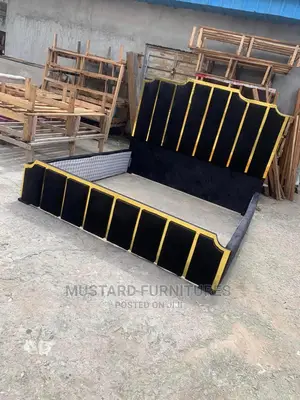 Modern 6 X 6ft High Back Rest Padded Bedframe.
