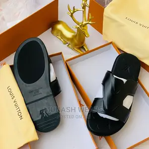 LV Leather Slipers