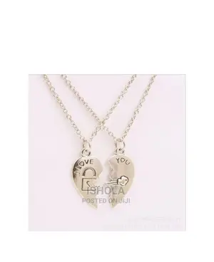 Best Friend Love Heart Couple Necklace