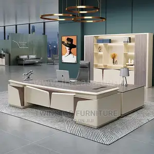 New Modern Executive Office Table With Bookshelve