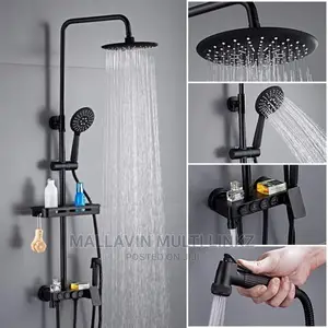 Black Bathroom Shower Sets