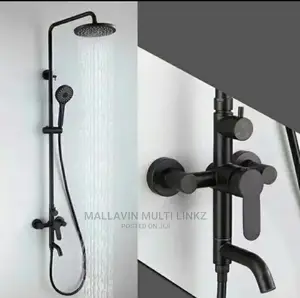 Matte Black Round Bathroom Shower Faucets
