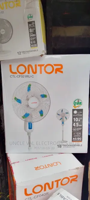 Lontor Rechargeable 18" Fan