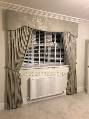 7.5ft By 7.5ft High Quality Turkish Curtains With Pelmet