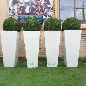 Greenery Boxwood Ball/Fiberglass Pots/Vases for Sales