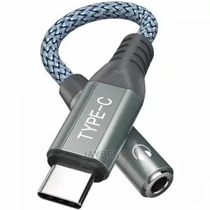 USB C to 3.5mm for Samsung S21, Jiunai Nylon Type C to 3.5mm