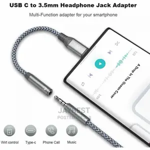 USB C to 3.5mm for Samsung S21, Jiunai Nylon Type C to 3.5mm
