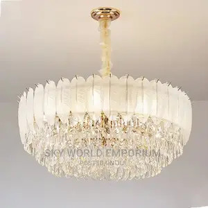 Modern Feather Glass Ceiling Chandeliers