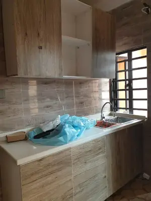 Mini Kitchen Cabinet With Marble Top in HDF Matt Finish