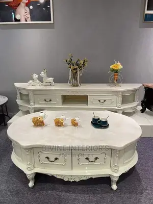 Luxurious Royal Center Table and Tv Stand Console