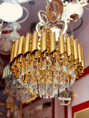 Luxury Quality Modern Mounted Crystal Gold Chandelier Light