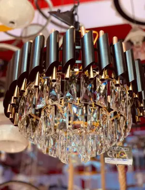 Luxury Quality Modern Mounted Crystal Black Chandelier Light